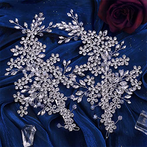 Youllyuu Floral Headpieces Crystal Hochzeit Haarspangen Strass Stirnbänder Frauen Tiara Braut Haar Barette von Youllyuu