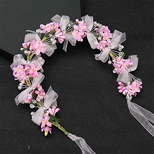 Youllyuu Frauen Perlen Strass Blume Stirnband Haarband Tiara Haar Hochzeit Haarschmuck Queen Party Tiara von Youllyuu