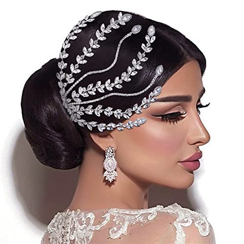 Youllyuu Hochzeit Tiara Strass Braut Kopfschmuck mit Kamm Frauen Braut Haarschmuck Festzug Kopfschmuck von Youllyuu