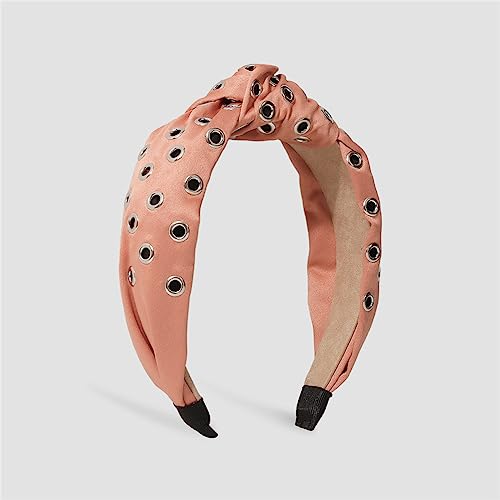 Youllyuu Mode Metall Kreis Breite Krempe Stirnband Tuch Knoten Haar Zubehör Party Kopfschmuck Für Frauen Orange Farbe von Youllyuu