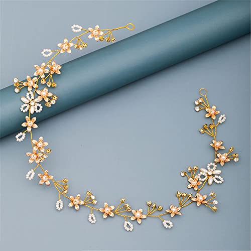 Youllyuu Perlen-Strass-Blumen-Stirnband, Hochzeit, Haarschmuck, Damen, Brautschmuck, Haarschmuck von Youllyuu