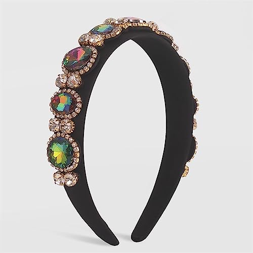 Youllyuu Retro Strass Haarbänder Frauen Ethnische Bunte Kristall Lünette Stirnband Barock Kopf Schmuck 9 von Youllyuu