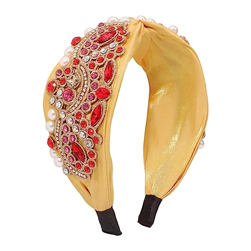 Youllyuu Sea Seestern Stirnband Haarschmuck Strass Satin Haarband Mode Kopfschmuck Für Frauen Mädchen gelb von Youllyuu