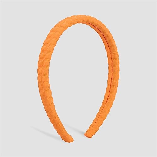 Youllyuu Soild Farbe Stirnband Vintage Haarbänder Weiche Haarband Für Frauen Mädchen Haar Hoop Headwear Schmuck Zubehör Orange von Youllyuu