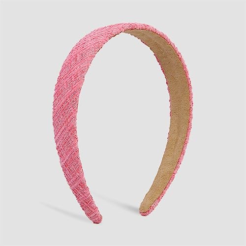 Youllyuu Stoff Weiche Schwamm Haar Hoop Soild Farbe Stirnband Frauen Vintage Headwear Haar Zubehör Schmuck Rosa von Youllyuu