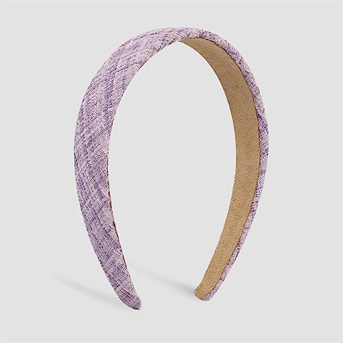 Youllyuu Stoff Weiche Schwamm Haar Hoop Soild Farbe Stirnband Frauen Vintage Kopfbedeckung Haar Zubehör Schmuck Lila von Youllyuu