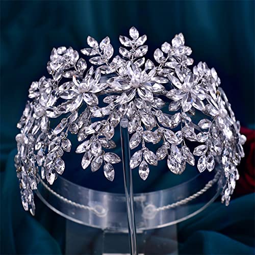 Youllyuu Strass-Haarbänder für Hochzeiten, Haarschmuck, Brautschmuck, Kopfreifen, Festzugskrone, Brautjungfern-Stirnband von Youllyuu