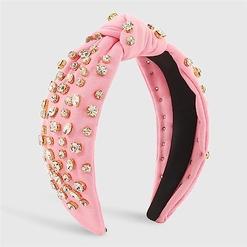 Youllyuu Top Knoten Peals Stirnband Soild Farbe Strass Haarbänder Haar Zubehör Tiara Headwear Schmuck Für Frauen 4 von Youllyuu