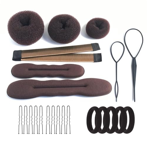 23-teiliges Haarstyling-Set, Haarknotenmacher, Haardesign-Styling-Werkzeuge, DIY-Haar-Accessoires, Haar-Modellierwerkzeug-Set, magisch, einfach, schnelle Spirale, Haar-Accessoires für Mädchen 23-teiliges Haarstyling-Set, Haarknotenmacher, Haardesign-Styling-Werkzeuge, DIY-Haar-Accessoires, Haar-Modellierwerkzeug-Set, magisch, einfach, schnelle Spirale, Haar-Accessoires für Mädchen von YounBeauty