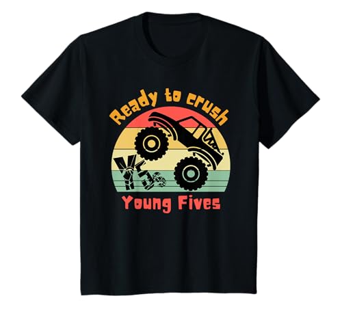 Kinder Bereit, Young Fives zu vernichten Der erste Tag von Young Fives T-Shirt von Young 5s Truck Outfits