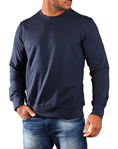 Young & Rich Herren Basic Sweatshirt Pullover lockere Passform Oversize fit Rundhals 1317, Grösse:XL, Farbe:Navy Young & Rich Herren Basic Sweatshirt Pullover lockere Passform Oversize fit Rundhals 1317, Grösse:XL, Farbe:Navy von Young & Rich