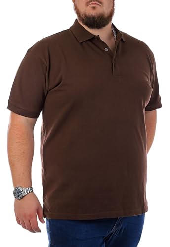 Young & Rich Herren Übergröße Polo Shirt einfarbig Uni Basic Big Size optimierte Moderne Passform, Grösse:8XL, Farbe:Braun Young & Rich Herren Übergröße Polo Shirt einfarbig Uni Basic Big Size optimierte Moderne Passform, Grösse:8XL, Farbe:Braun von Young & Rich