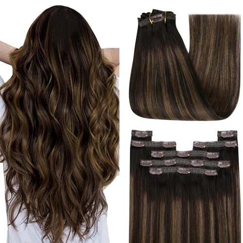 YoungSee 120g Clip in Extensions Echthaar Ombre Braun Extensions Clip Braun Echthaar Clips-in Dunkelbraun mit Mittelbraun Clips-in Hair Extensions Remy fur Damen 35 cm #2/2/6 YoungSee 120g Clip in Extensions Echthaar Ombre Braun Extensions Clip Braun Echthaar Clips-in Dunkelbraun mit Mittelbraun Clips-in Hair Extensions Remy fur Damen 35 cm #2/2/6 von YoungSee