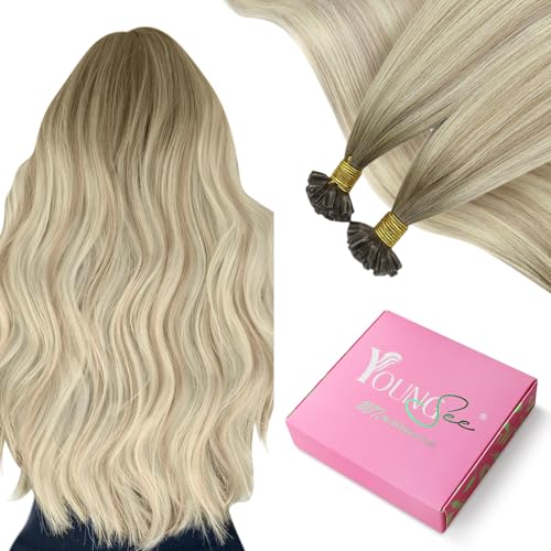 YoungSee Bonding Extensions Echthaar Ombre 55cm Extensions Echthaar Bondings Blond Ombre Echthaar Extensions Bondings 1g/s U Tip Extensions Echthaar Keratin Bondings Echthaar fur Damen 50g #SUN YoungSee Bonding Extensions Echthaar Ombre 55cm Extensions Echthaar Bondings Blond Ombre Echthaar Extensions Bondings 1g/s U Tip Extensions Echthaar Keratin Bondings Echthaar fur Damen 50g #SUN von YoungSee