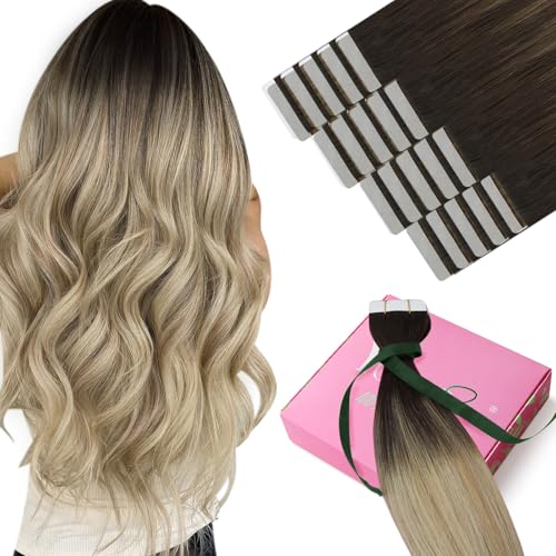 YoungSee Tape Extensions Echthaar Balayage Echthaar Extensions Tape Dunkelbraun Ombre Braun Blond Tape in Extensions Balayage 30g Invisible Tape Extensions Kleber 30cm fur Damen #4/14/60 YoungSee Tape Extensions Echthaar Balayage Echthaar Extensions Tape Dunkelbraun Ombre Braun Blond Tape in Extensions Balayage 30g Invisible Tape Extensions Kleber 30cm fur Damen #4/14/60 von YoungSee