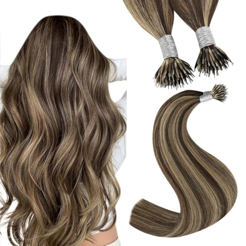 YoungSee Nanoring Extensions Echthaar Blond 45 cm Nano Extensions Echthaar Highlight Blond Nanoring Haarextensions Gesträhnt Nano Ring Haarverlangerung 50g Glatt Weich Haar fur Damen #P4/27 YoungSee Nanoring Extensions Echthaar Blond 45 cm Nano Extensions Echthaar Highlight Blond Nanoring Haarextensions Gesträhnt Nano Ring Haarverlangerung 50g Glatt Weich Haar fur Damen #P4/27 von YoungSee