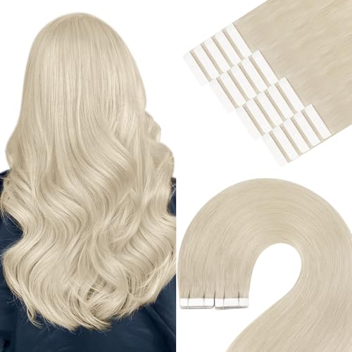 YoungSee Tape Extensions Echthaar Platinblond Echthaar Extensions Tape Blond Echthaar Tape in Extensions Kurz 30cm Tape Haarverlangerung Echthaar Tape Echthaar Extensions fur Damen 30g #60A YoungSee Tape Extensions Echthaar Platinblond Echthaar Extensions Tape Blond Echthaar Tape in Extensions Kurz 30cm Tape Haarverlangerung Echthaar Tape Echthaar Extensions fur Damen 30g #60A von YoungSee