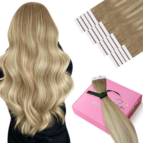 YoungSee Tape In Extensions Echthaar Braun Ombre Invisible Tape Extensions Echthaar Blond Balayage Braun Haarverlängerung Tape Echthaar 60Cm 50G Fur Damen #10A/60/10A YoungSee Tape In Extensions Echthaar Braun Ombre Invisible Tape Extensions Echthaar Blond Balayage Braun Haarverlängerung Tape Echthaar 60Cm 50G Fur Damen #10A/60/10A von YoungSee