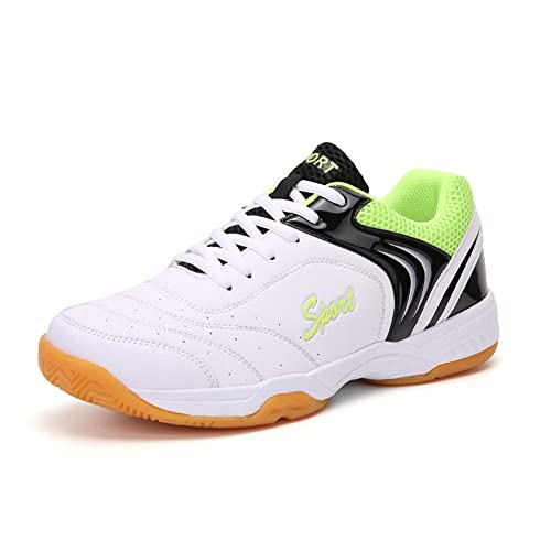 Mode Laufschuhe Herren Badmintonschuhe Damen Outdoor Atmungsaktive Laufschuhe Leichte rutschfeste Tennisschuhe Unisex Erwachsene Grün 42 von Youngtie