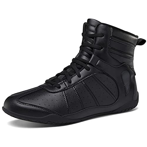 Youngtie Herren Boxschuhe Pro Wrestling Schuhe Damen Fitness Training Boxstiefel Schwarz EU 37 von Youngtie