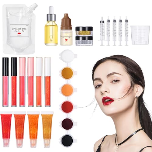 Lipgloss Making Kit, Feuchtigkeitsspendendem Lipgloss Lippenbalsam-Wissenschaftsset Mit Glitzer Machen Sie Ihren Eigenen Lipgloss, Lippenbalsam-Set Lustiges Make-up-Geschenk Für Frauen von Youngwier