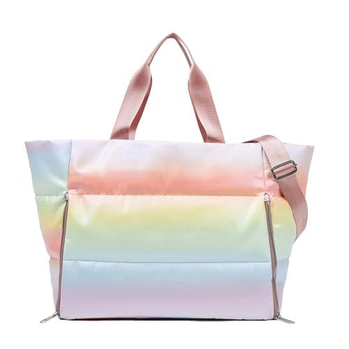 Gesteppte Tasche Damen Tote Bag Damen Faltbare Reisetasche Sporttasche, 3 In1 Leicht Puffer Bag Mit Nasse Und Trockener Trennung Tasche, Wasserdicht Tasche Damen Groß Kapazität Für Fitness Reisen Yoga von Youngwier