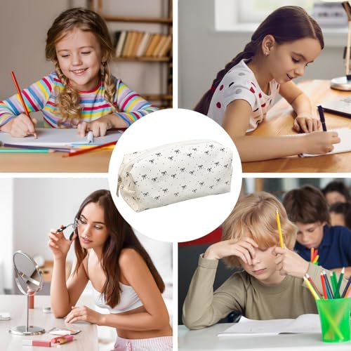 Youngwier Federmäppchen,Stiftetasche - Schicke Schleifenmuster Tragbare Geräumige Box Für Schüler Jugendliche Mädchen Reisen Basteln von Youngwier