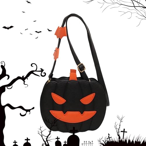 Youngwier Geldbörse mit Halloween-Thema, Geldbörsen für Damen,Große Halloween-Geldbörse - Neuheit Devil Bat Wing Design PU-Leder-Münzgeldbörse für Damenbekleidung von Youngwier