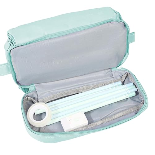 Youngwier Große Schlampermäppchen | Große Stiftmappe Schule Stiftcase,Stiftehalter Tasche Mit 4 Fächern Für Schreibwaren Marker Schule Büro Unterricht College Kinder Erwachsene von Youngwier