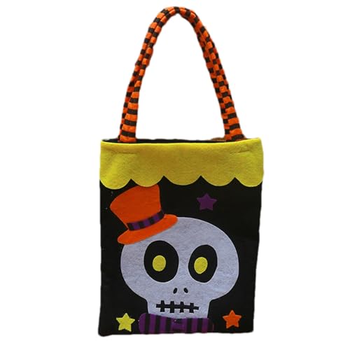 Youngwier Halloween Süßigkeitenbeutel - Halloween Festtaschen,Wiederverwendbare Vliestasche Für Süßigkeiten Snacks Universalbeutel Einkauf Deko Event von Youngwier