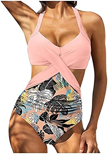 Badeanzüge für Damen Elegant Einteiliger Badeanzug Damen Bauchweg Figurformend Bademode Swimsuit Damen Sexy Push Up Badeanzüge Strandmode Schwimmanzug Sexy Neckholder Monokini Badeanzug von Youning