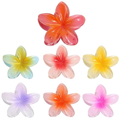Blumen Haarklammer Haarspangen Niedliche Haarklammern Blume Haarspange Flower Hair Clip für Dickes Dünnes Haar Große Blumenförmige Rutschfest Haarklammern für Damen Mädchen Haarschmuck (7 Stück) von Youning