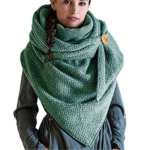 Youning Dreieckstuch Damen Winter Schal Halstuch Baumwolle Warme Halten Schals mit süßen Clip,Soft Wrap Dreieckschal,Winterschal Herbstschal Wickelschal Damenhalstuch Multifunktionstuch (5-C) von Youning