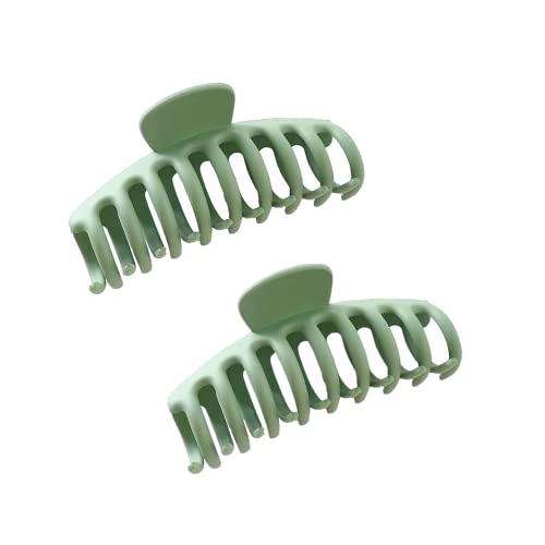 Youning Große Haarklammer,Klaue Clips,Haarspangen,haarspangen mädchen,Unregelmäßige,Rutschfeste Haarnadel,Damen Dicke Haare Klaue Klammern Haarbackenclips 11cm (2PCS-Grün) von Youning