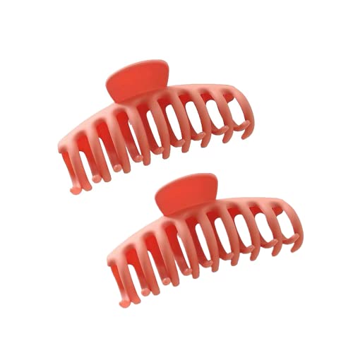 Youning Große Haarklammer,Klaue Clips,Haarspangen,haarspangen mädchen,Unregelmäßige,Rutschfeste Haarnadel,Damen Dicke Haare Klaue Klammern Haarbackenclips 11cm (2PCS-Orange) von Youning