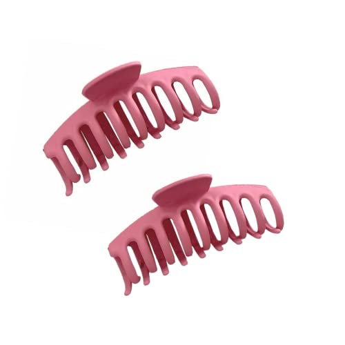 Youning Große Haarklammer,Klaue Clips,Haarspangen,haarspangen mädchen,Unregelmäßige,Rutschfeste Haarnadel,Damen Dicke Haare Klaue Klammern Haarbackenclips 11cm (2PCS-Rose) von Youning