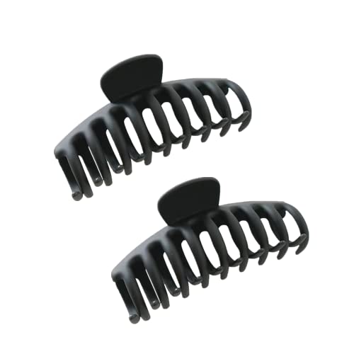 Youning Große Haarklammer,Klaue Clips,Haarspangen,haarspangen mädchen,Unregelmäßige,Rutschfeste Haarnadel,Damen Dicke Haare Klaue Klammern Haarbackenclips 11cm (2PCS-Schwarz) von Youning