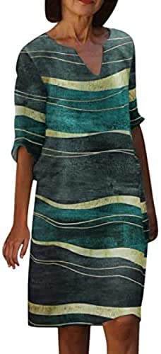 Youning Sommerkleid Damen Kleider Neckholder Aushöhlen Schulterfrei Kurzarm Loose T-Shirt Kleid Freizeitkleid Vintage Partykleid Tunika Kleid Strandkleid Damen Sommer Minikleid Blusenkleid Knielang von Youning