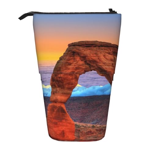 Arches National Park Teleskop Federmäppchen Bleistifthalter für Büro Stehender Bleistifthalter Pop Up Bleistift Tasche Stift Tasche Box Schreibwaren Organizer Box für Arbeit, Schwarz , Einheitsgröße, von YoupO