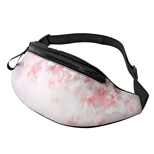 Bauchtasche für Damen und Herren, modische Hüfttasche, Crossbody-Bauchtaschen für Wandern, Laufen, Reisen, Hüfttasche, Pink Cherry, Schwarz , Einheitsgröße, Reise-Kleidersack von YoupO