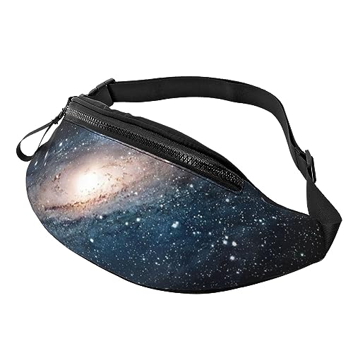Galaxy Universe Stars Outer Space Fanny Pack für Damen Herren Mode Hüfttasche Crossbody Bauchtaschen für Wandern Laufen Reisen Hüfttasche, Schwarz , Einheitsgröße, Reise-Kleidersack von YoupO