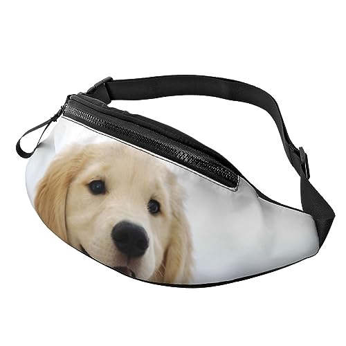 Golden Retriever Puppies Bauchtasche für Damen und Herren, modische Hüfttasche, Crossbody-Bauchtaschen für Wandern, Laufen, Reisen, Schwarz , Einheitsgröße, Reise-Kleidersack von YoupO