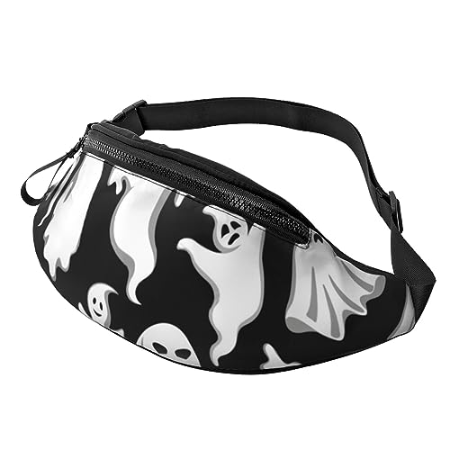 Gürteltasche für Damen und Herren, Halloween-Gothic-Stil, modische Hüfttasche, Crossbody-Bauchtaschen für Wandern, Laufen, Reisen, Schwarz , Einheitsgröße, Reise-Kleidersack von YoupO