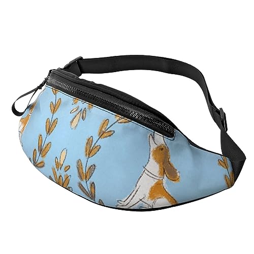 Lustige Hundegürteltasche für Damen und Herren, modische Hüfttasche, Crossbody-Bauchtaschen für Wandern, Laufen, Reisen, Schwarz , Einheitsgröße, Reise-Kleidersack von YoupO