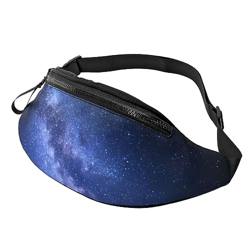 Milky Way Star Sky Bauchtasche für Damen und Herren, modische Hüfttasche, Crossbody-Bauchtaschen zum Wandern, Laufen, Reisen, Schwarz , Einheitsgröße, Reise-Kleidersack von YoupO