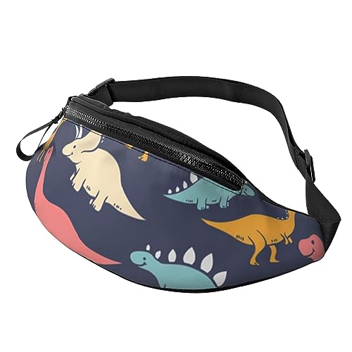 Monster Dinosaurier Bauchtasche für Damen Herren Mode Hüfttasche Crossbody Bauchtaschen für Wandern Laufen Reisen Hüfttasche, Schwarz , Einheitsgröße, Reise-Kleidersack von YoupO