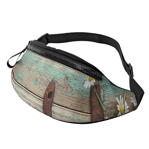 Rustikale rostige Hufeisen Scheune Holz Bauchtasche für Damen Herren Mode Hüfttasche Crossbody Bauchtaschen für Wandern Laufen Reisen Hüfttasche, Schwarz , Einheitsgröße, Reise-Kleidersack von YoupO