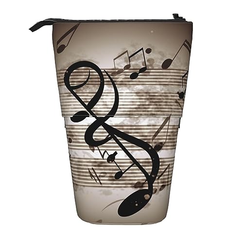 YoupO Music Spectrum Pencil Holder Teleskop Pen Case Stationery Pen Holder for Women Men Student Adult School Office, Musiknote, Einheitsgröße, Münzbeutel von YoupO