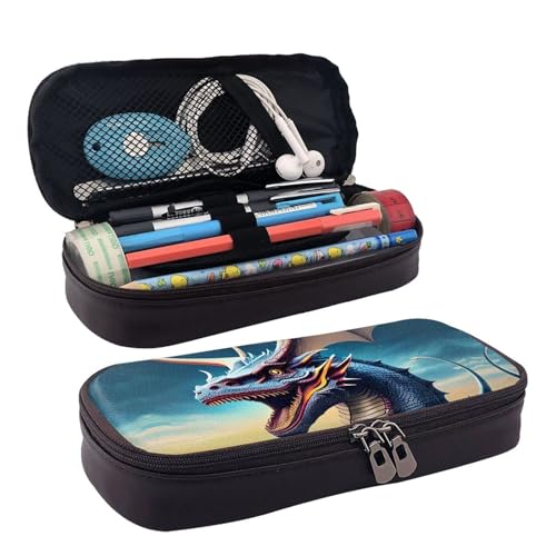 YoupO Pencil Case Pen Bag for Women Pen Case Organizer Pencil Cases for Office Home Roaring Dragon, Schwarz , Einheitsgröße, Taschen-Organizer von YoupO