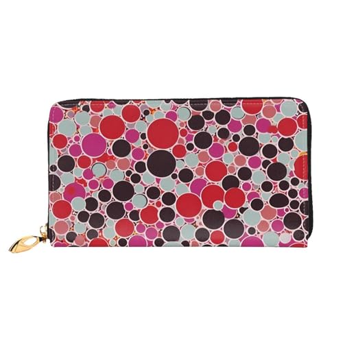 YoupO Polka Dots Geldbörse für Frauen Leder Geldbörse mit Reißverschluss Münztaschen Mode Handtasche Tasche, Schwarz , Einheitsgröße von YoupO